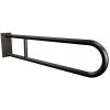 ANDEX Bez Barier Uchwyt półokrągły stały 80cm z płytą 819/80NG stal nierdzewna czarny